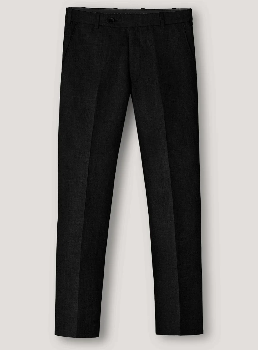 Italian Prato Black Linen Suit - Image 5