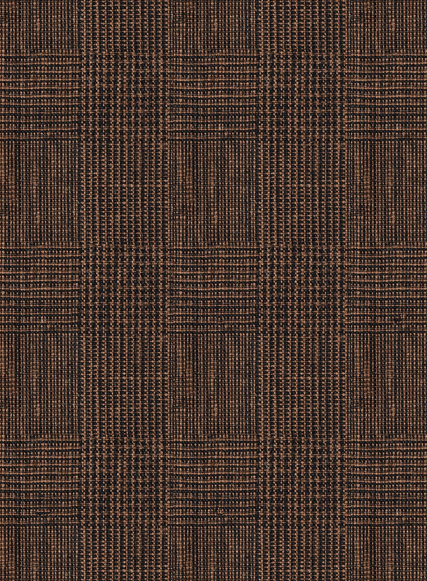 Italian Prato Brown Glen Linen Jacket - Image 3