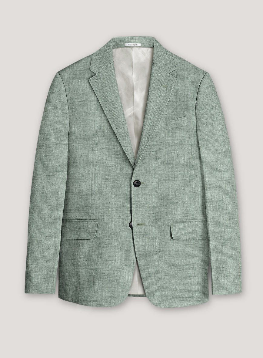 Italian Prato Celadon Linen Jacket
