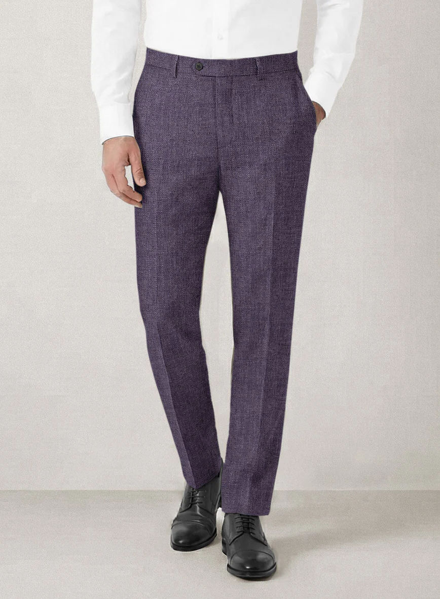 Italian Prato Damson Linen Pants