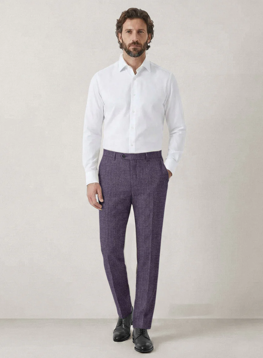 Italian Prato Damson Linen Suit - Image 6