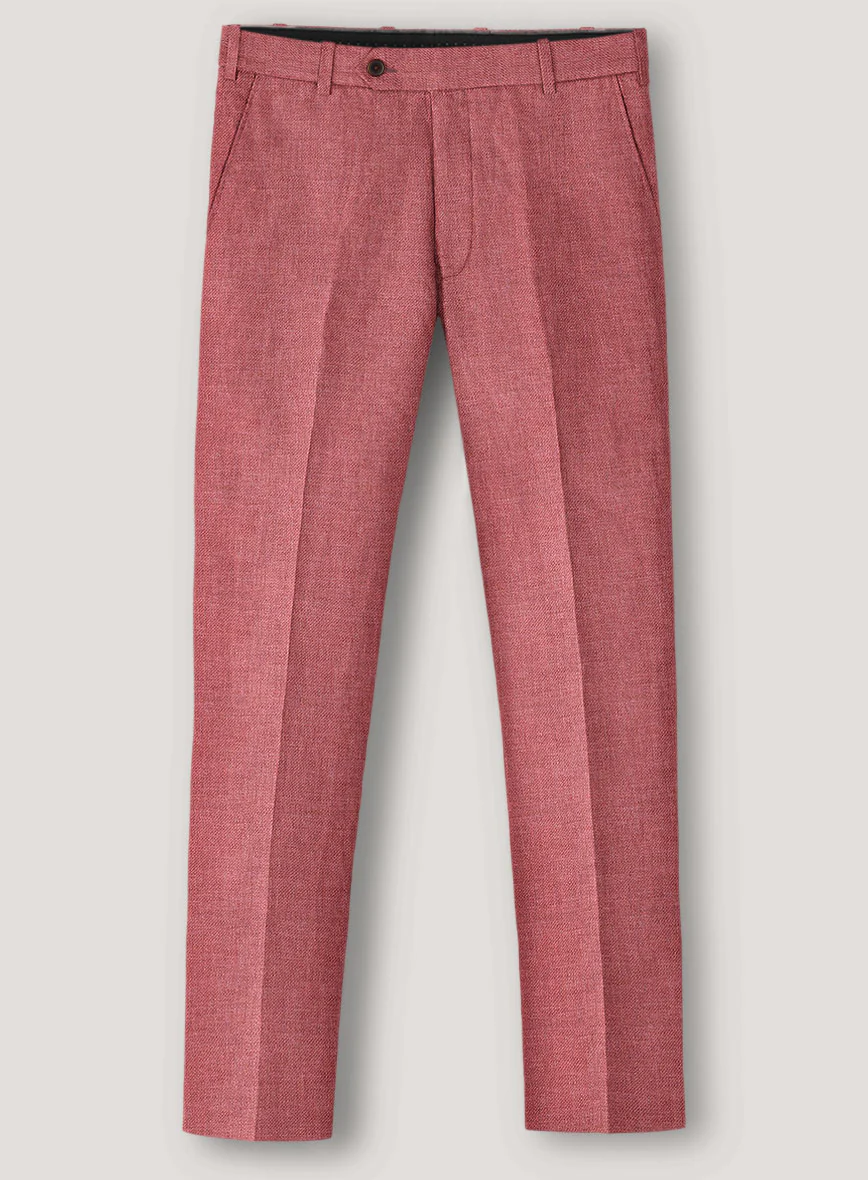 Italian Prato Dusty Rose Linen Pants - Image 2