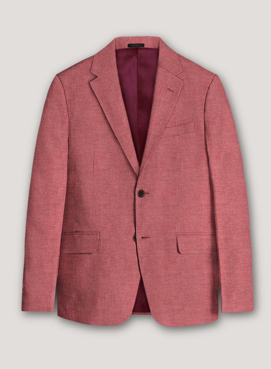 Italian Prato Dusty Rose Linen Suit - Image 2