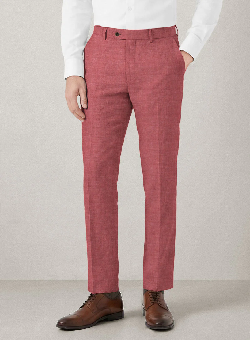 Italian Prato Dusty Rose Linen Suit - Image 5