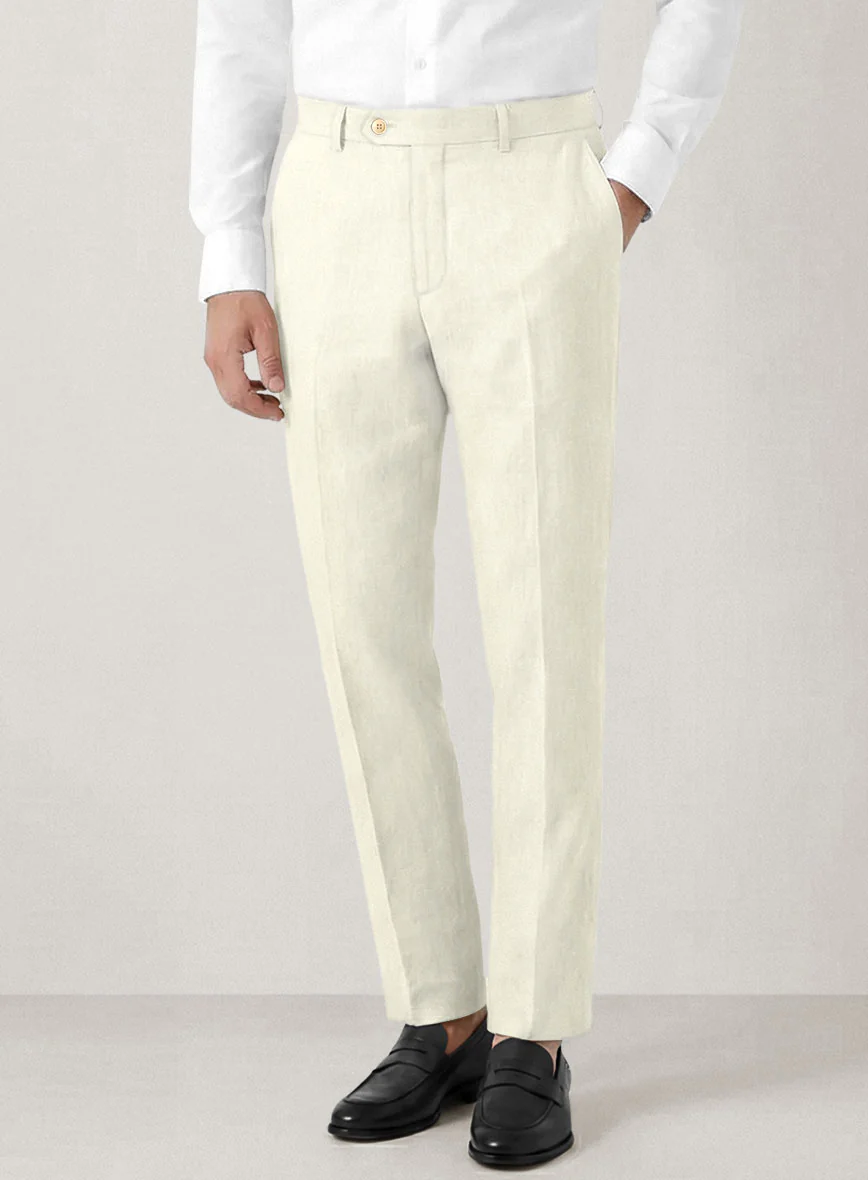 Italian Prato Fawn Linen Pants