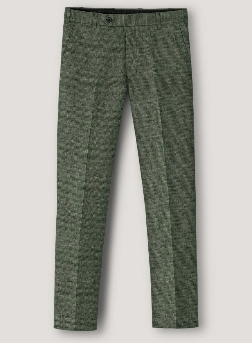 Italian Prato Green Dobby Linen Suit - Image 5