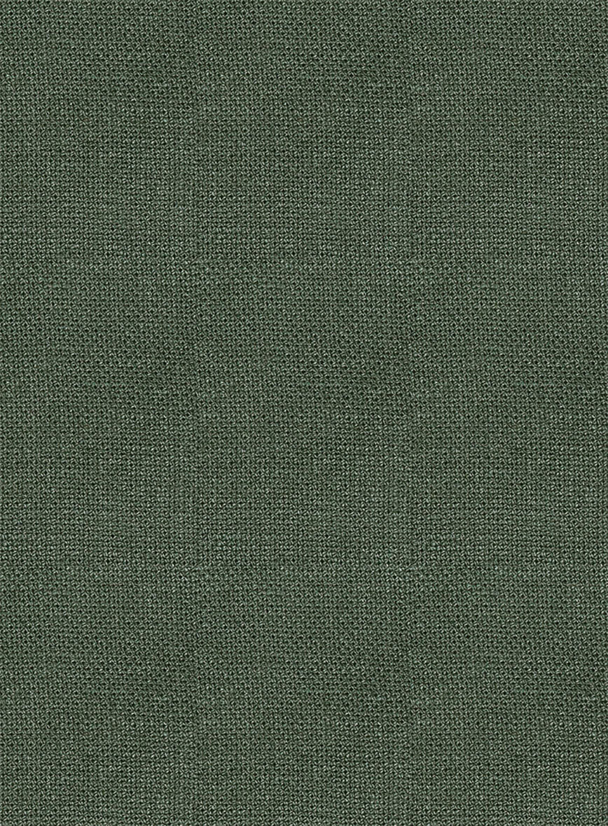 Italian Prato Green Dobby Linen Suit - Image 8