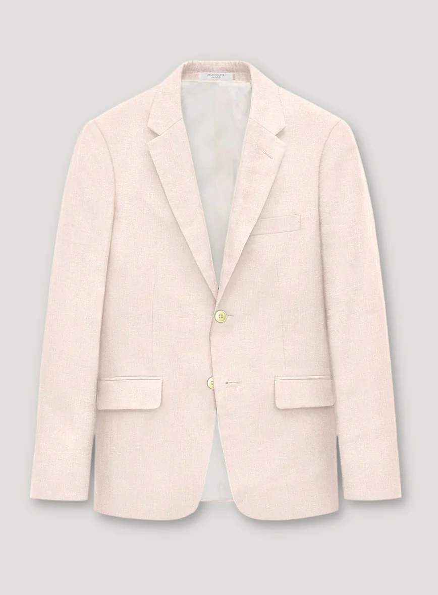 Italian Prato Light Pink Linen Suit - Image 3