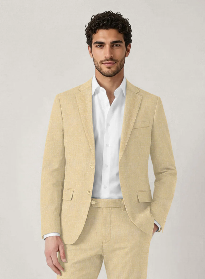 Italian Prato Musk Linen Jacket - Image 2