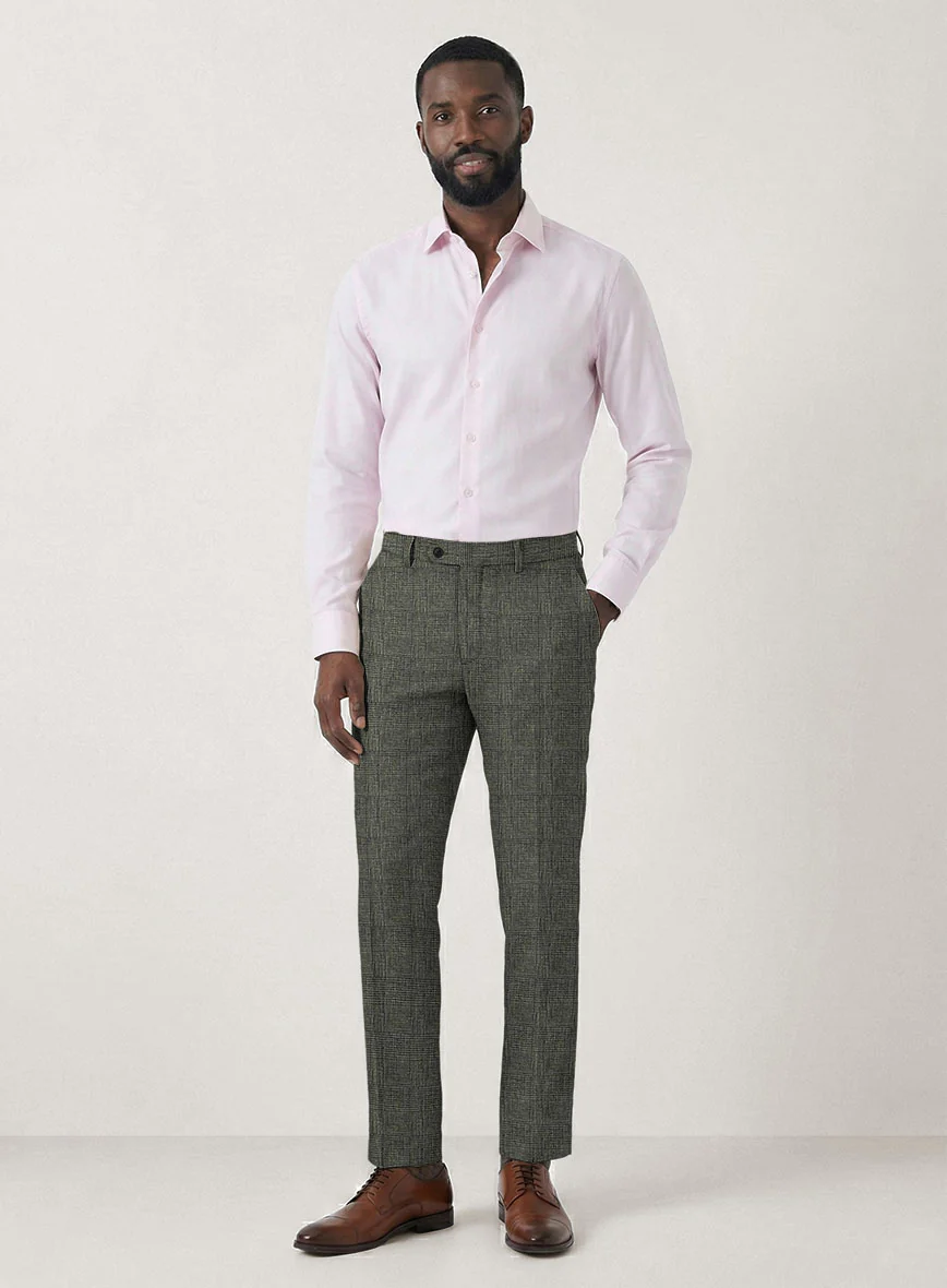 Italian Prato Olive Glen Linen Pants - Image 3