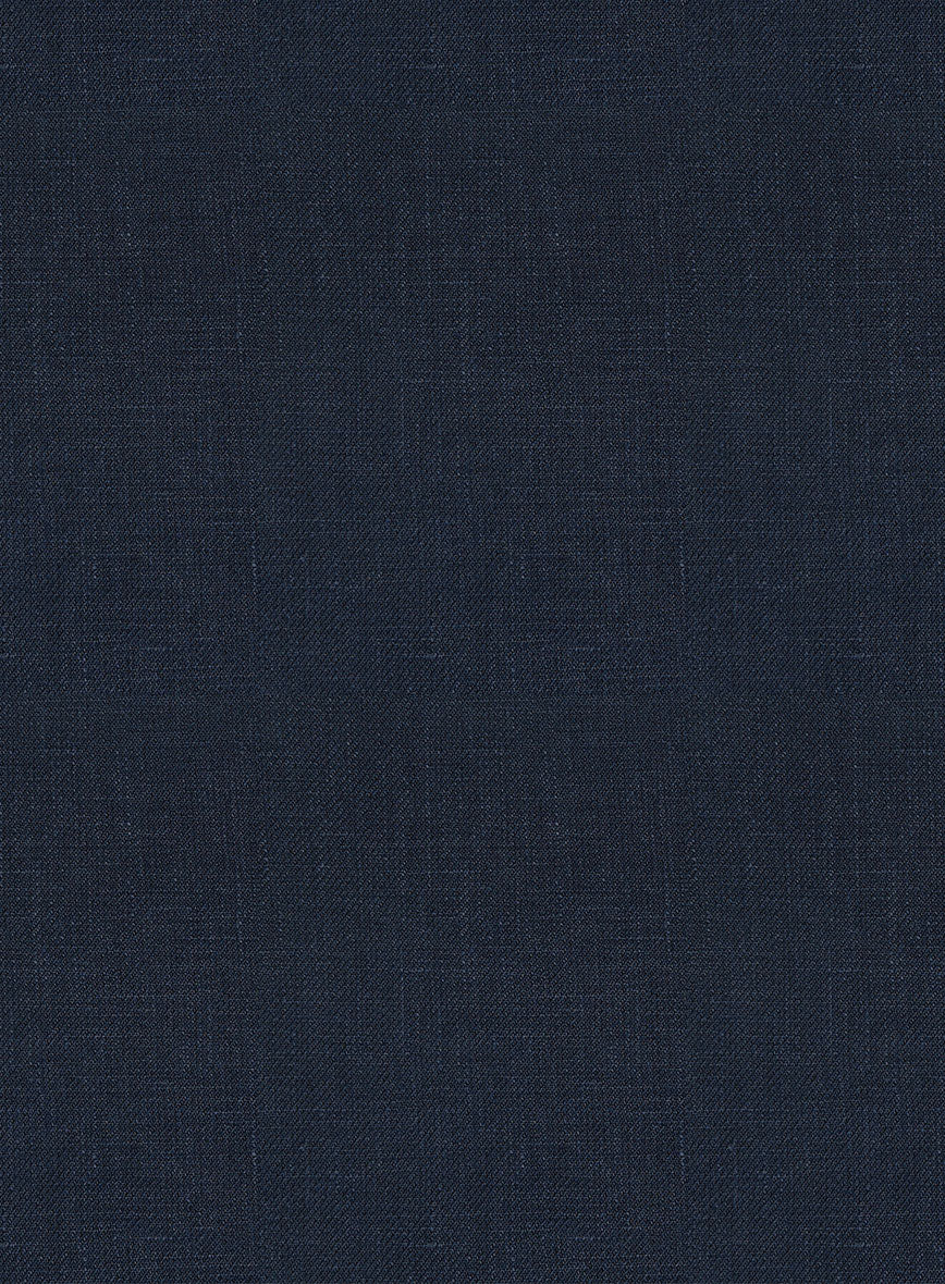 Italian Prato Oxford Blue Linen Jacket - Image 3
