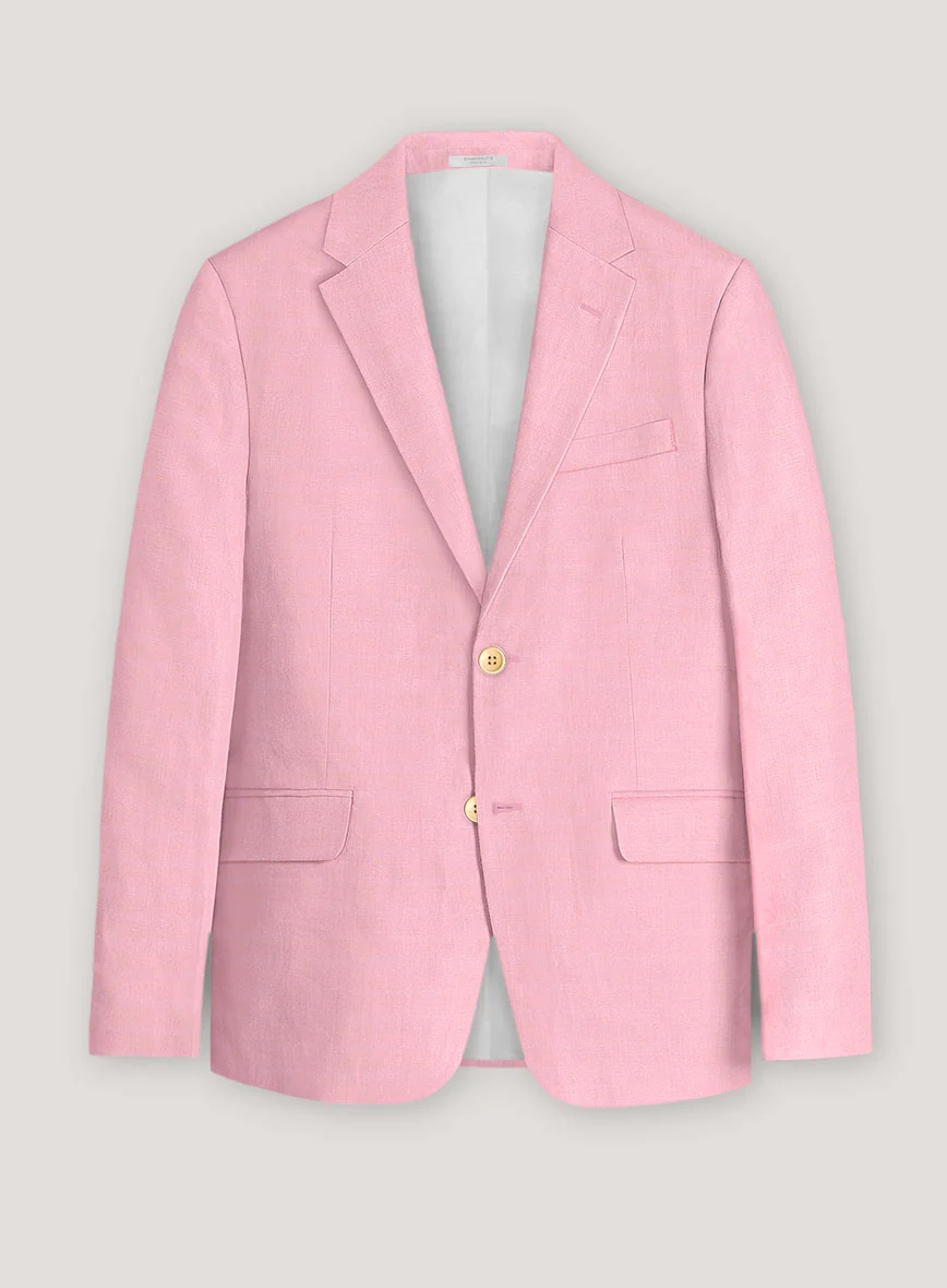 Italian Prato Pink Linen Jacket