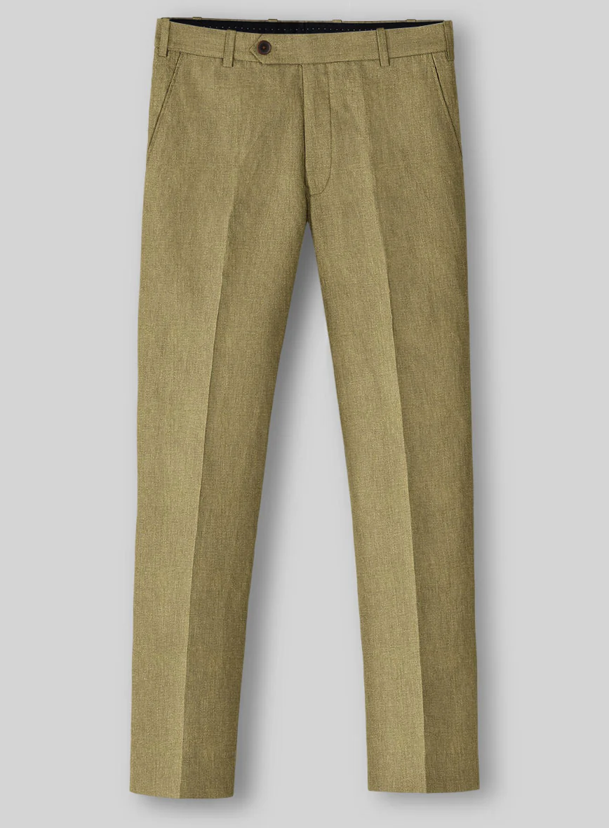 Italian Prato Tan Linen Suit - Image 5