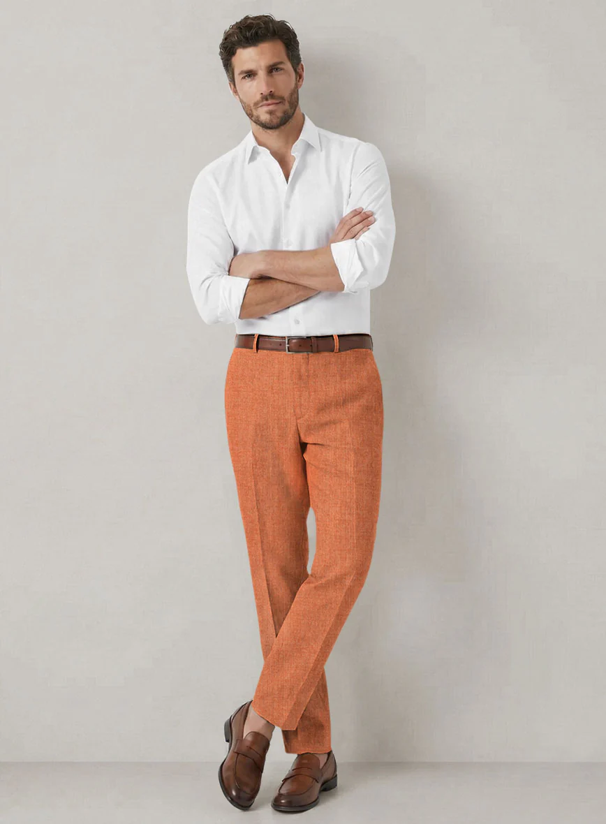 Italian Prato Terracotta Linen Suit - Image 6