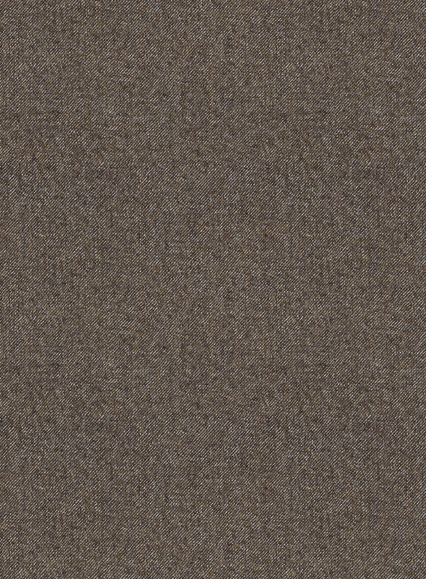 Italian Quelo Rust Brown Twill Flannel Pants - Image 3
