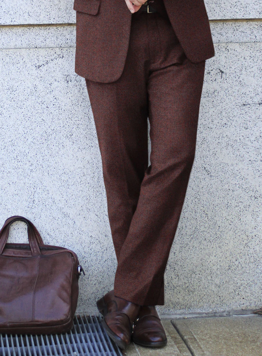 Italian Quelo Wine Twill Flannel Suit - Image 4