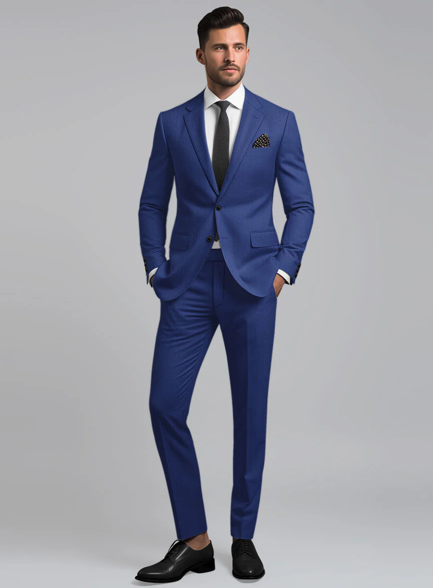 Italian Royal Blue Wool Suit