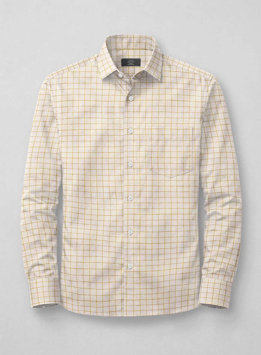 Italian Sabbia Grid Shirt - Image 3