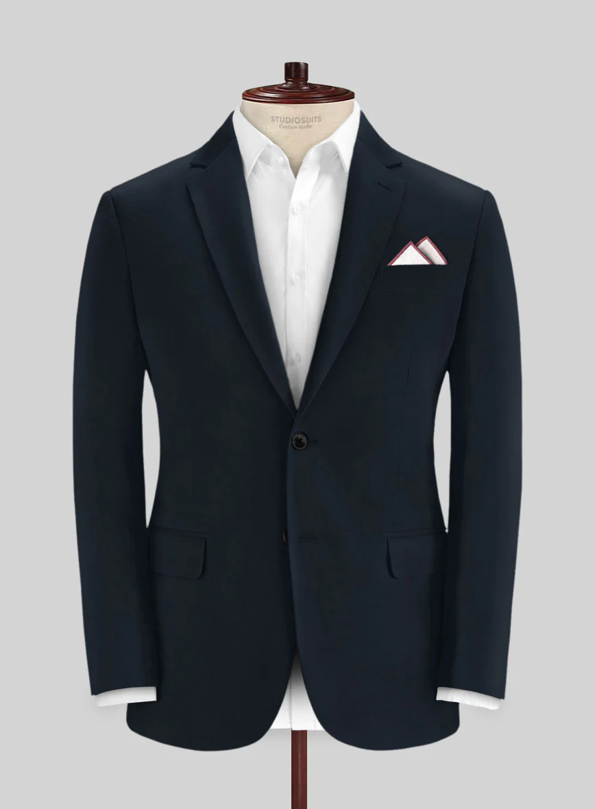 Italian Sapphire Blue Cotton Stretch Suit - Image 3