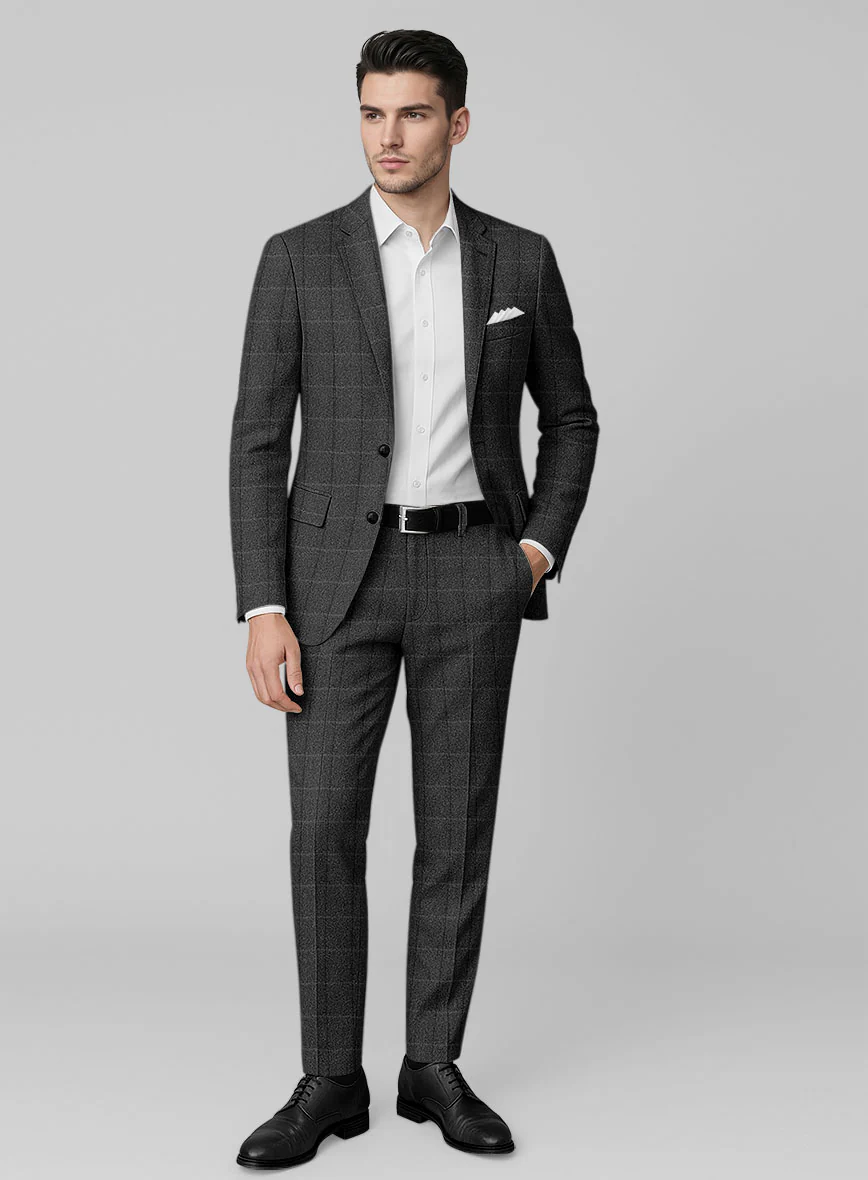 Italian Serto Checks Tweed Suit