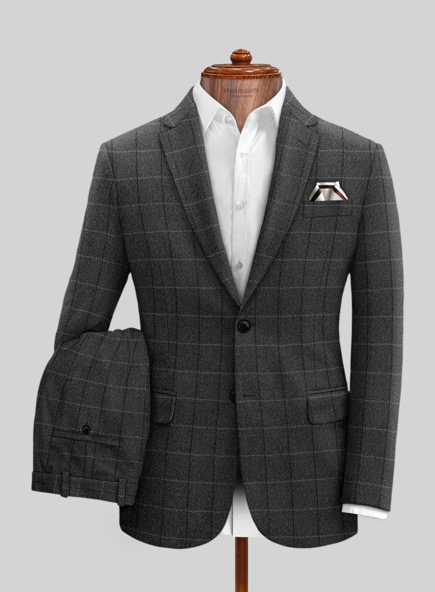 Italian Serto Checks Tweed Suit - Image 2