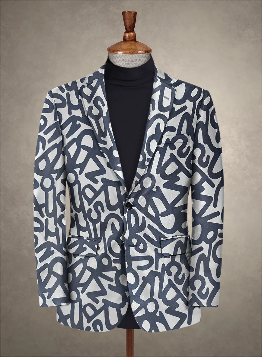 Italian Silk Alfabeto Jacket
