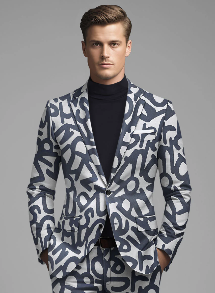 Italian Silk Alfabeto Jacket - Image 3