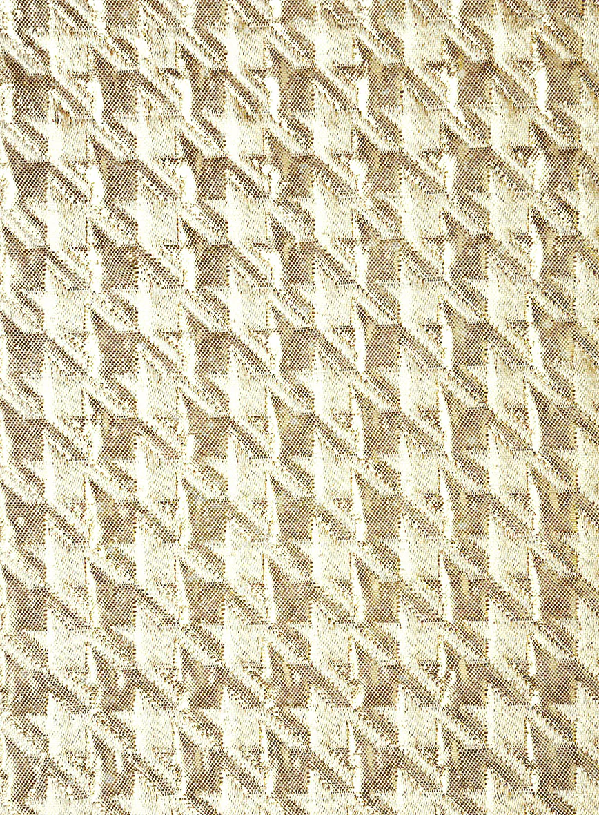 Italian Silk Golden Houndstooth Pants - Image 2
