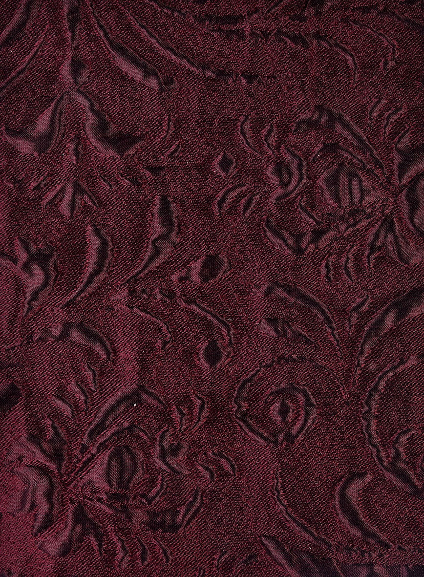 Italian Wine Ornate Tuxedo Suit - Image 3