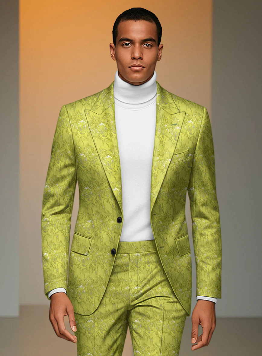 Italian Silk Limetta Suit - Image 2