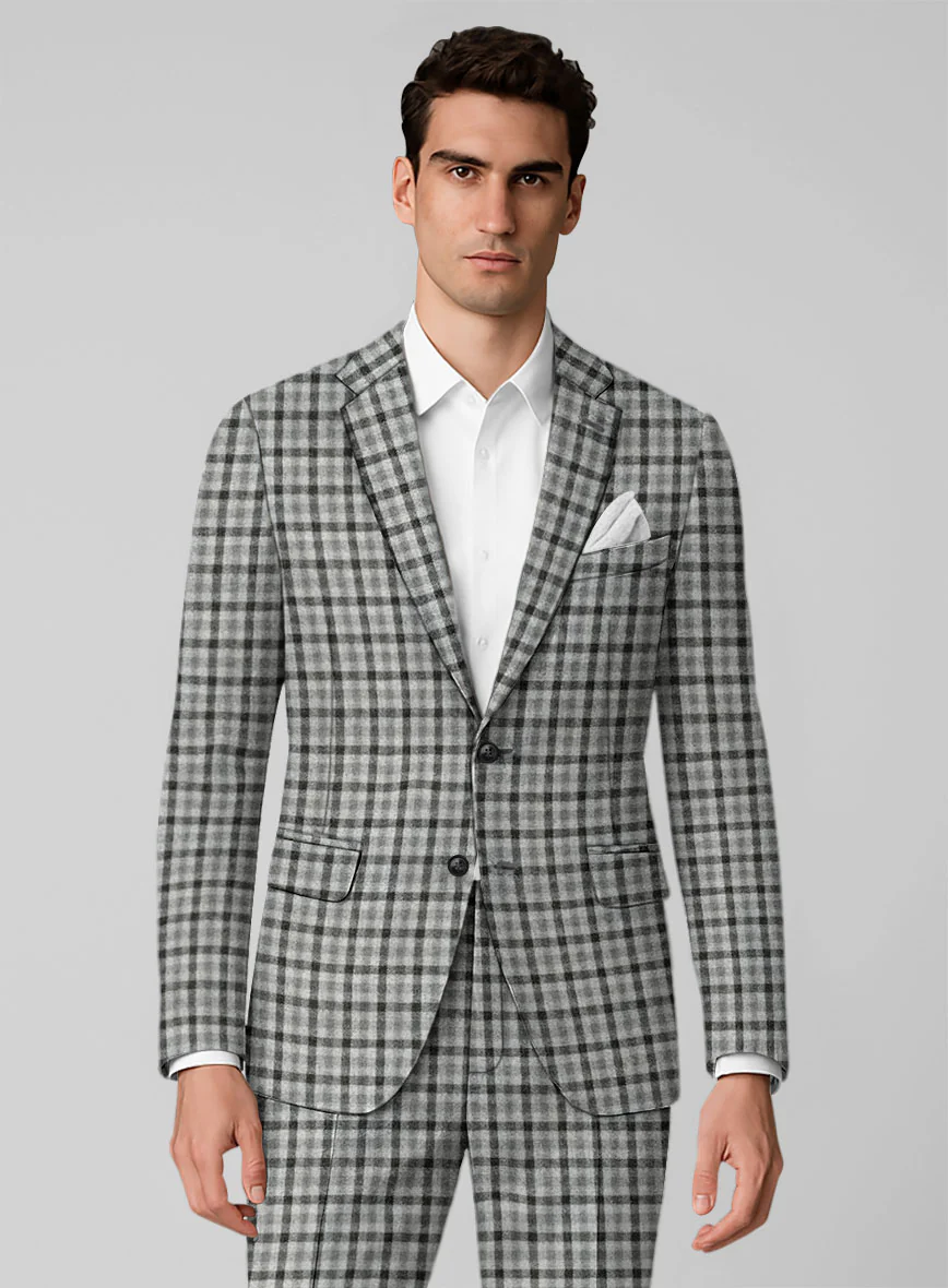 Italian Silverthorn Check Tweed Jacket - Image 2