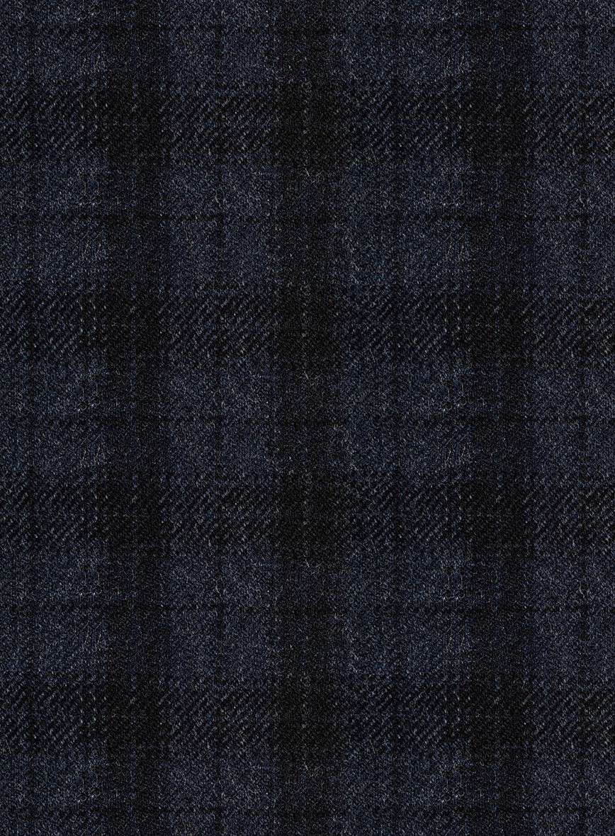 Italian Storm Navy Check Tweed Pants - Image 3