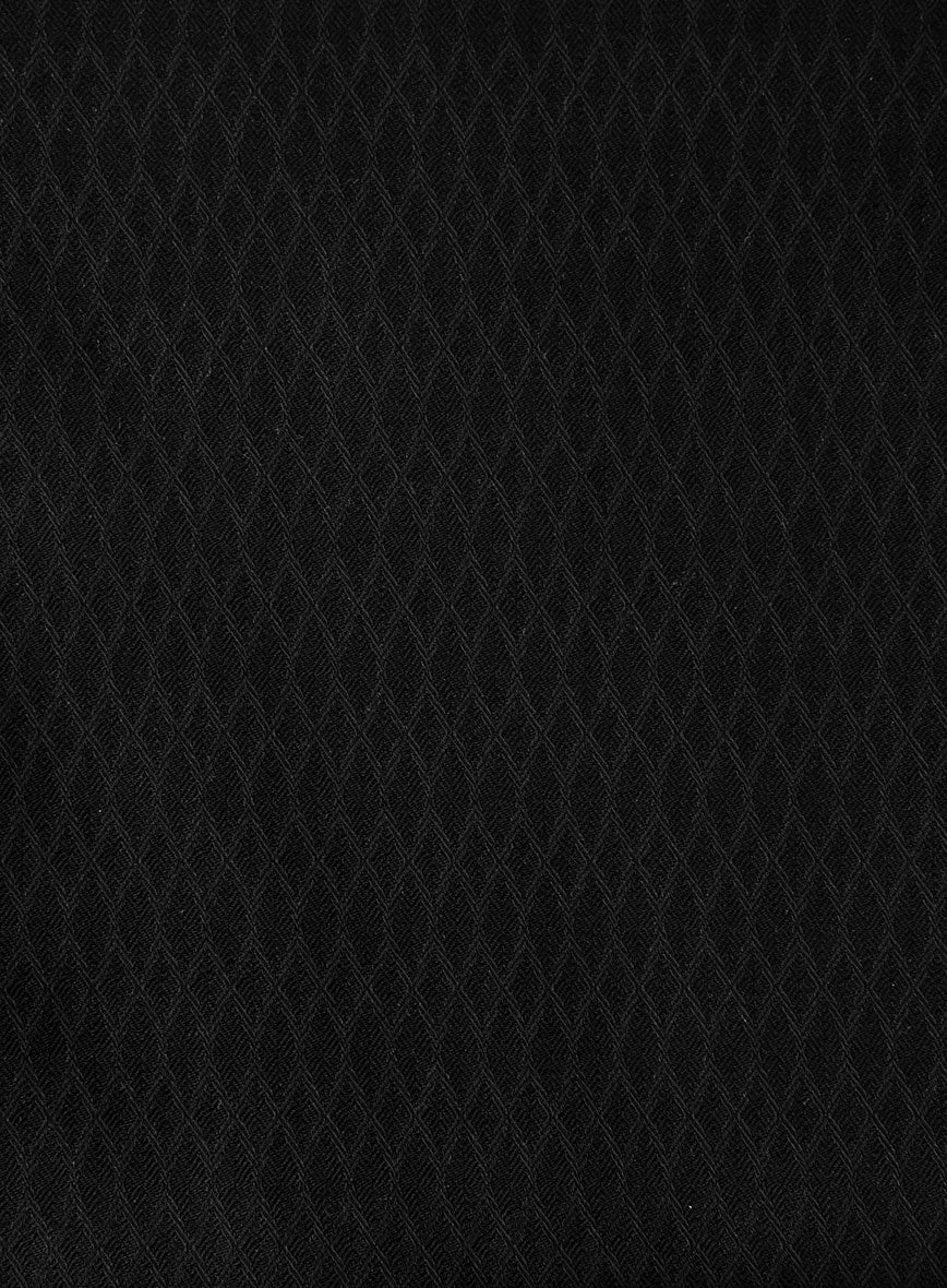 Italian Stretch Black Crisscross Shirt - Image 3