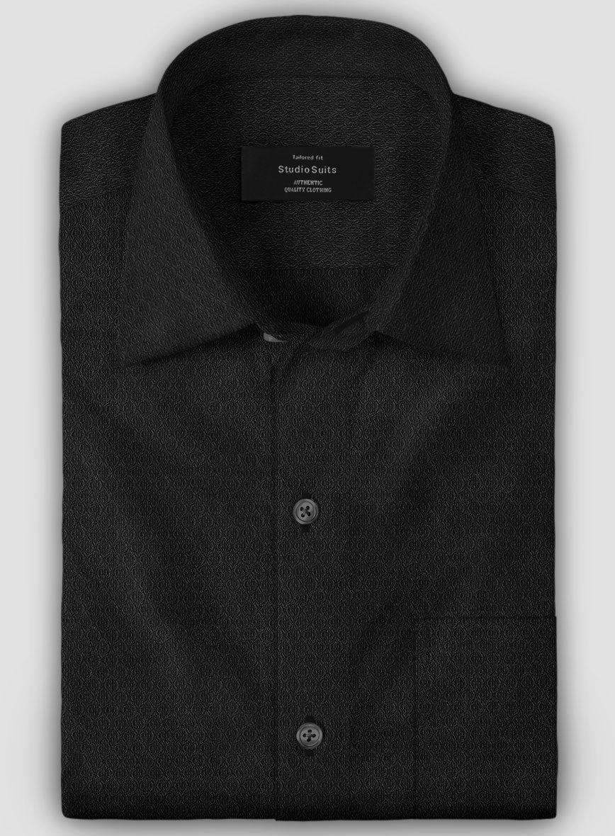 Italian Stretch Black Swirl Shirt