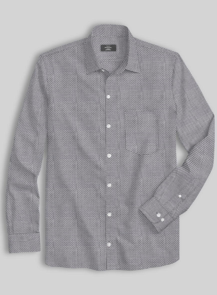 Italian Stretch Black Yorke Shirt - Image 2