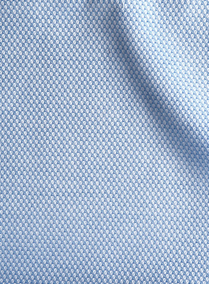 Italian Stretch Blue Starburst Shirt - Image 3