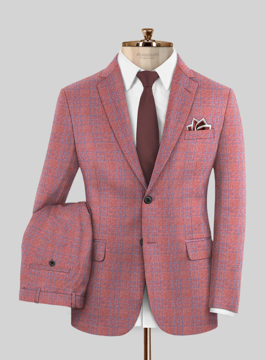 Italian Taquio Rouge Wool Suit