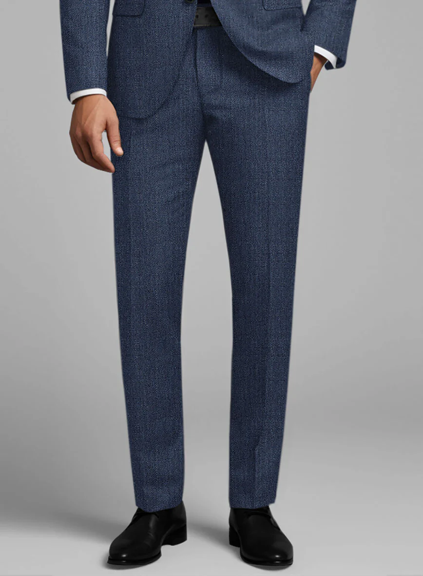 Italian Tela Indigo Blue Wool Suit - Image 5
