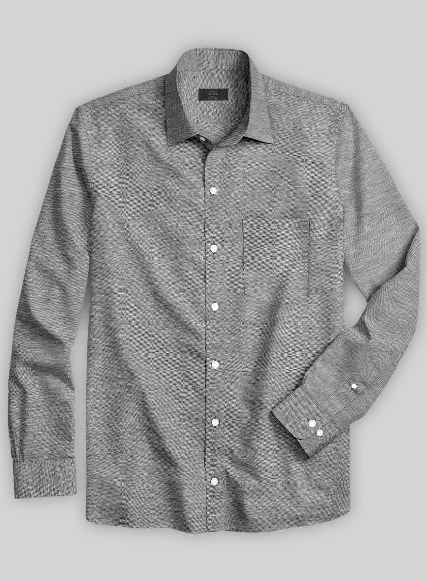 Italian Timber Brown Stretch Cotton Shirt - Image 2