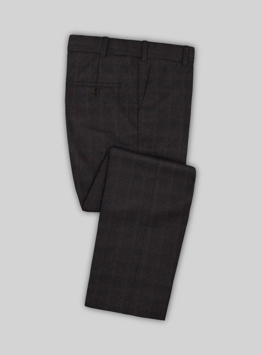 Italian Trek Brown Checks Flannel Pants