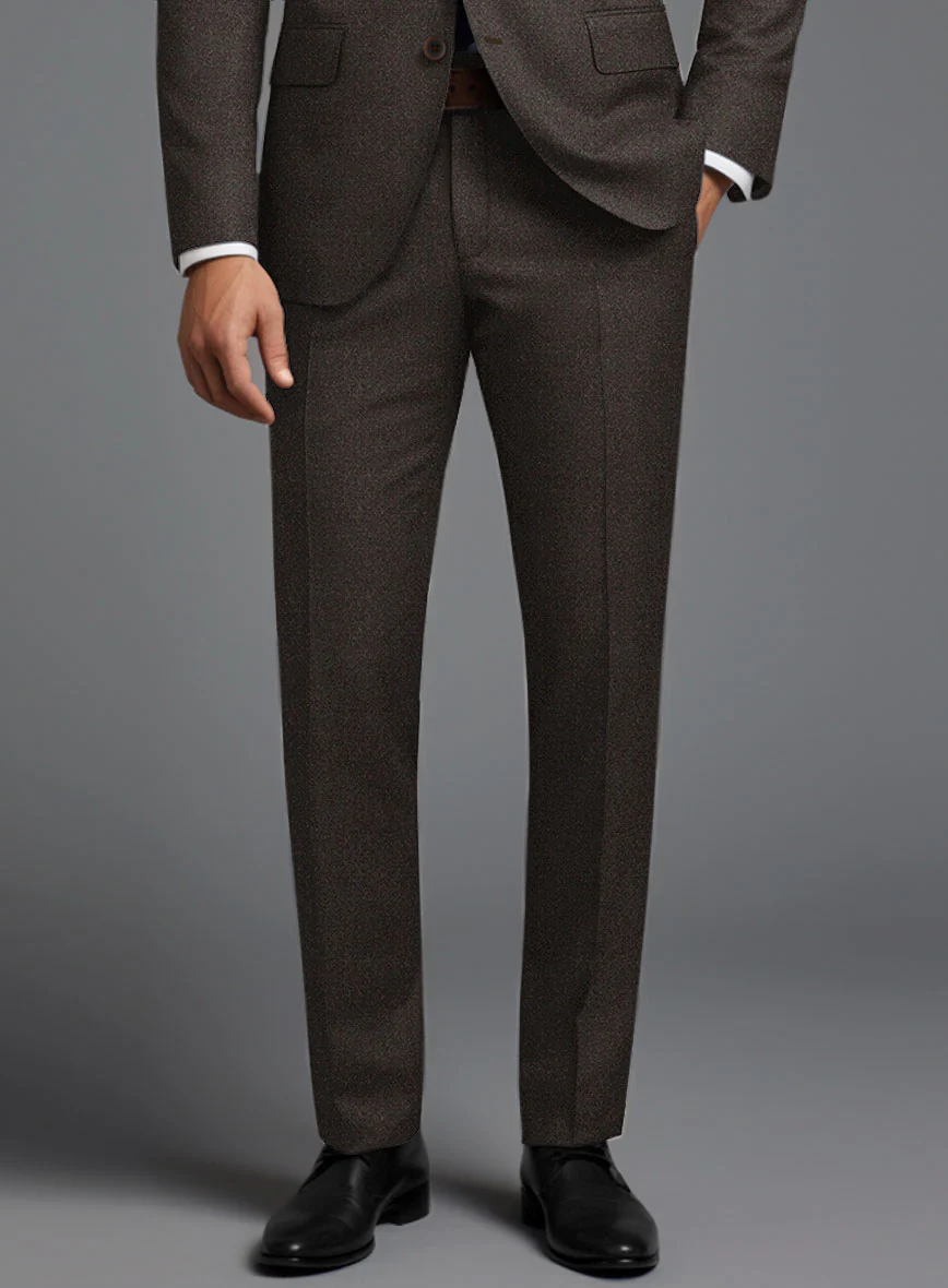 Italian Turna Brown Flannel Pants - Image 2
