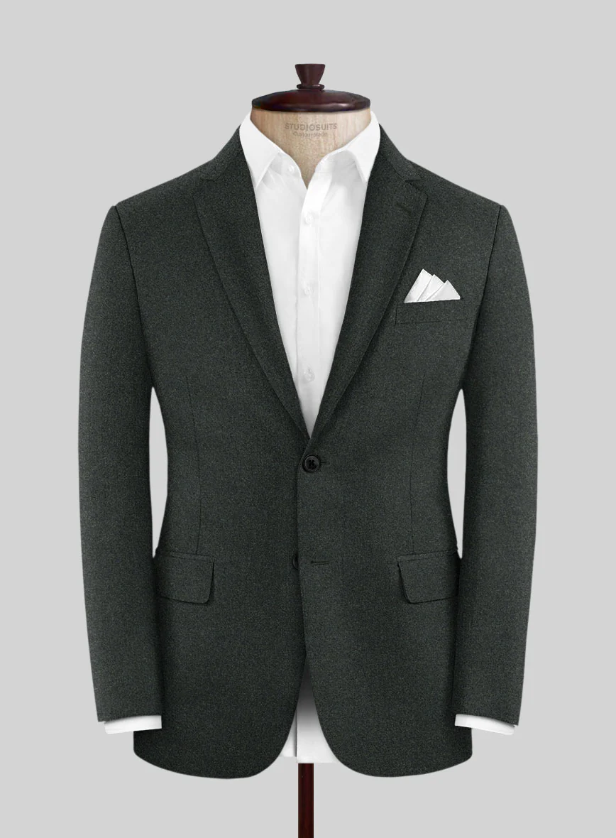 Italian Turna Dark Green Flannel Jacket