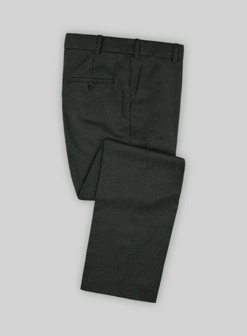 Italian Turna Dark Green Flannel Suit - Image 6