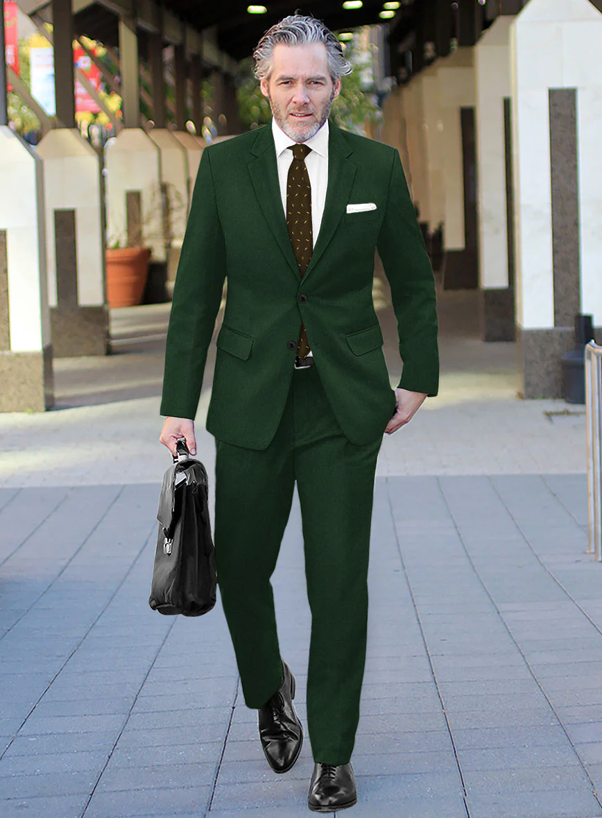 Italian Turna Green Flannel Suit - Image 2