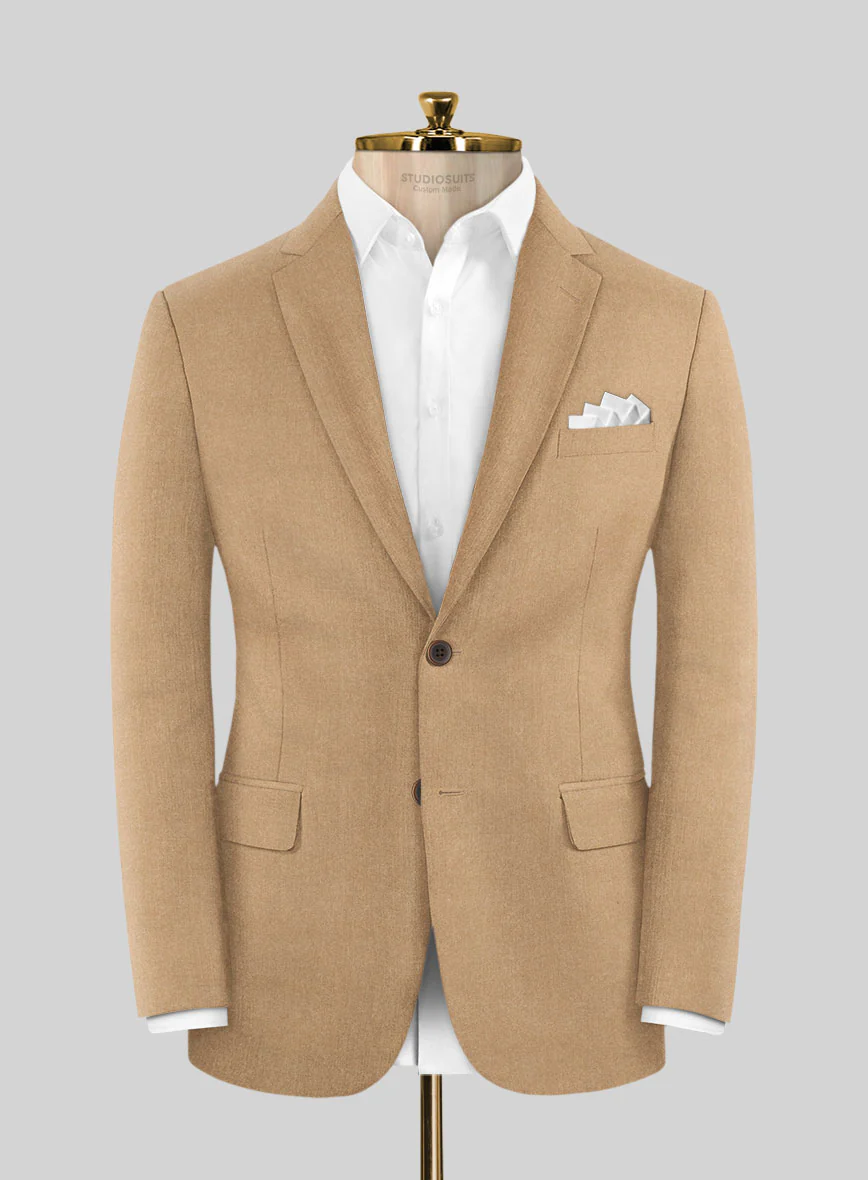 Italian Turna Khaki Flannel Suit - Image 3