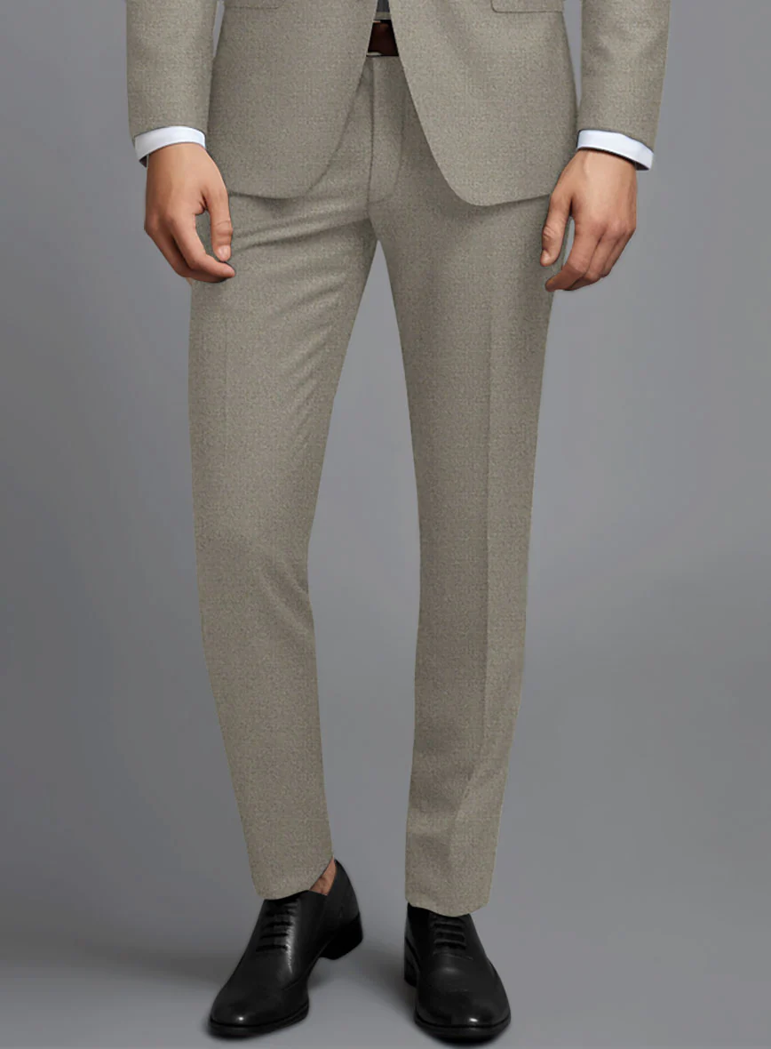Italian Turna Light Brown Flannel Pants - Image 2