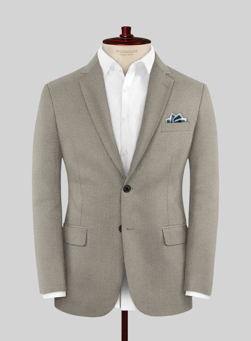 Italian Turna Light Brown Flannel Suit - Image 3