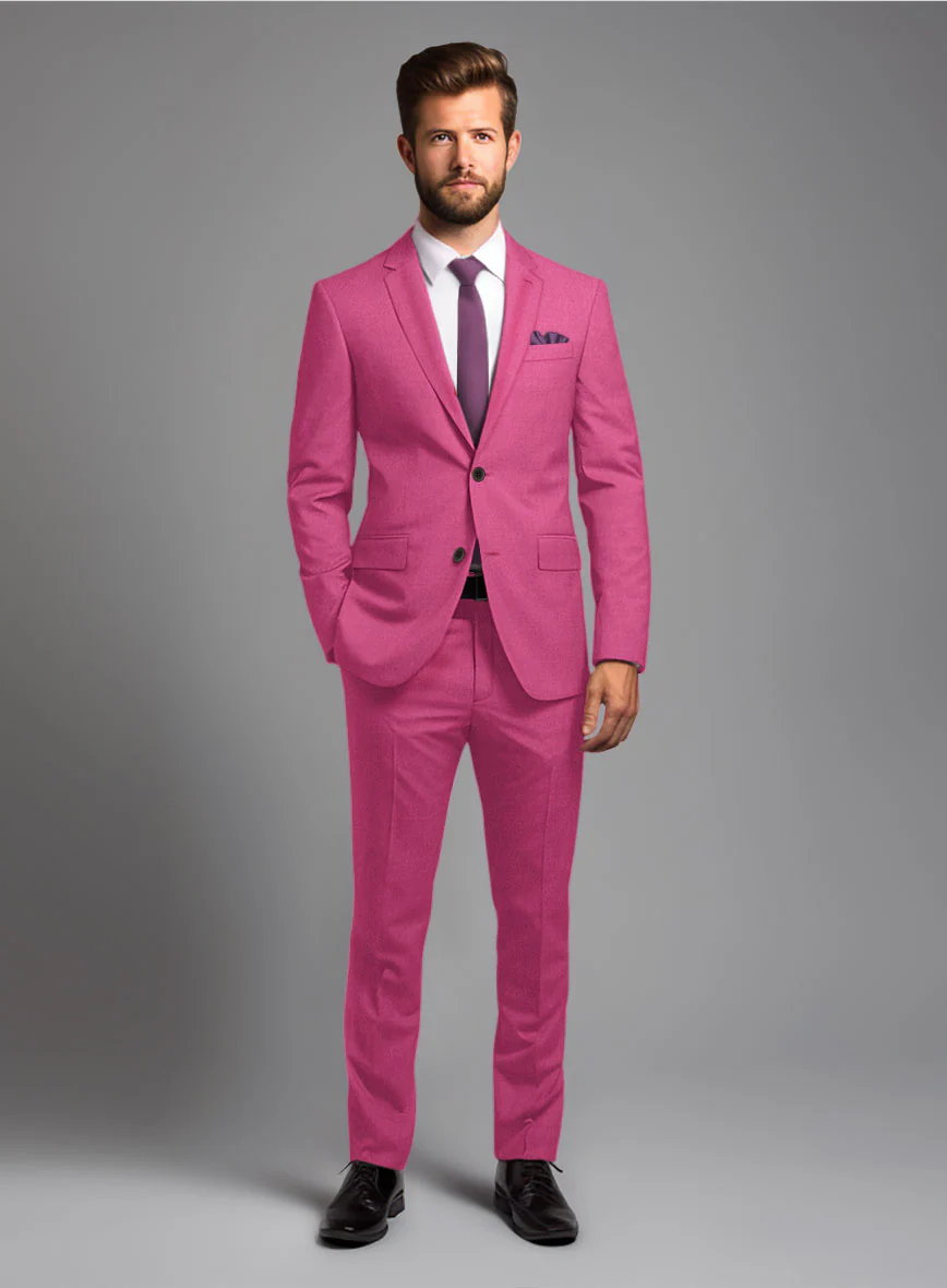 Italian Turna Pink Flannel Suit - Image 2