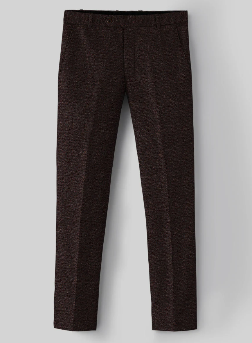 Italian Tweed Herringbone Urbano Pants