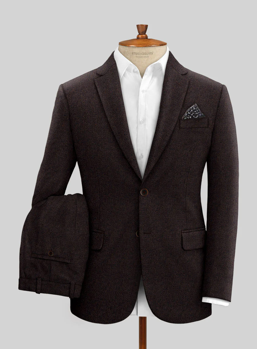Italian Tweed Herringbone Urbano Suit